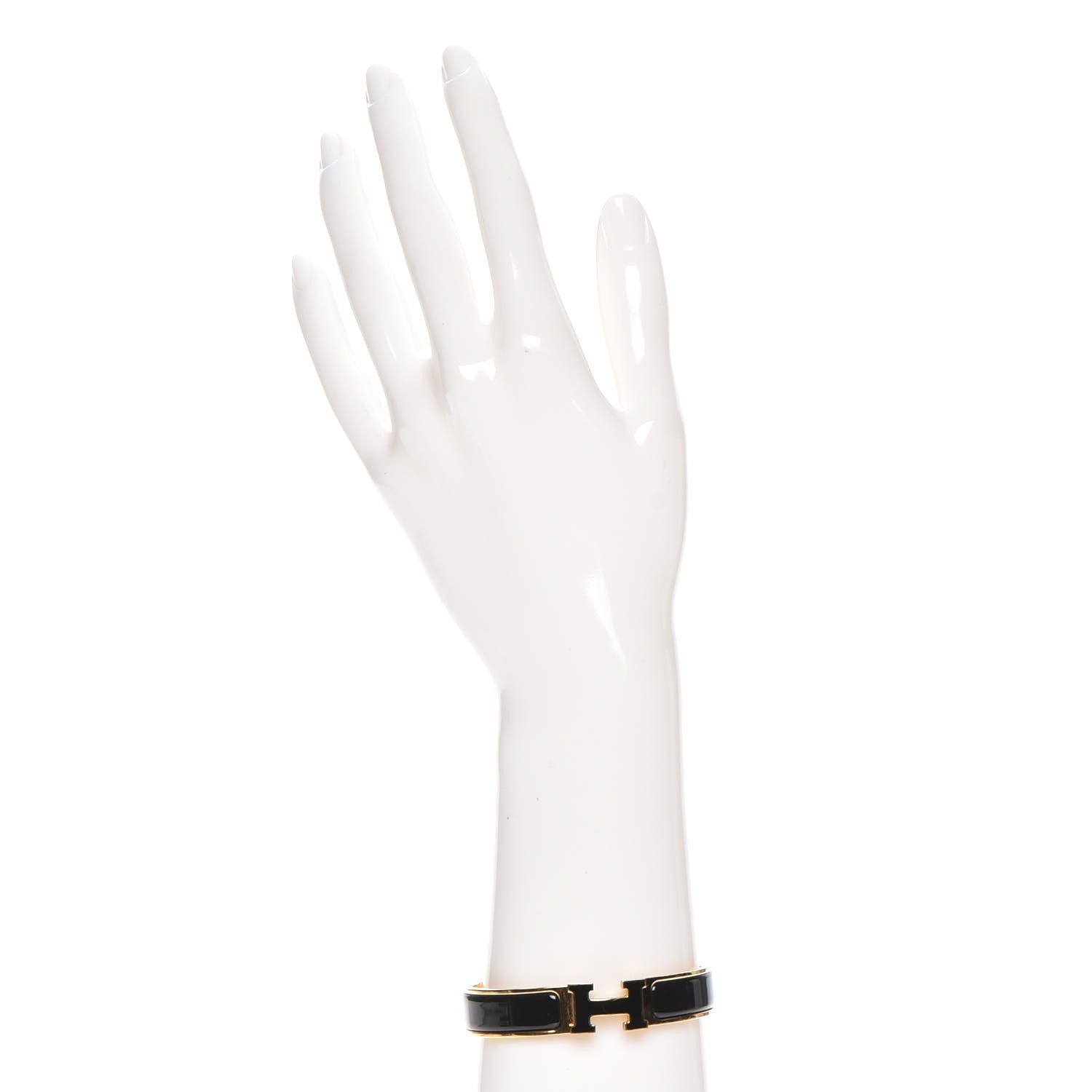 Hermes Enamel Narrow Clic Clac H Bracelet PM Black 2 of 5