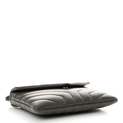 Saint Laurent Calfskin Y Quilted Monogram Loulou Flap Bag Earth 4 of 13