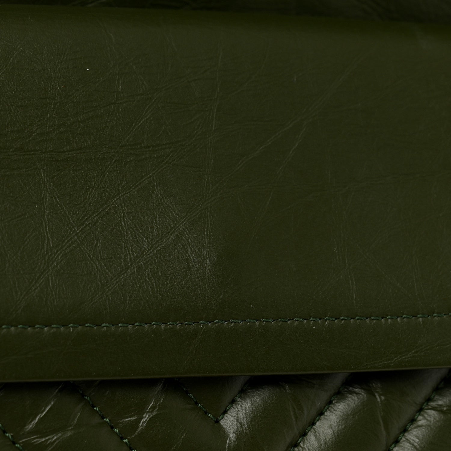 Chanel Aged Calfskin Chevron Quilted 2.55 Reissue 225 Flap Green 12 of 12