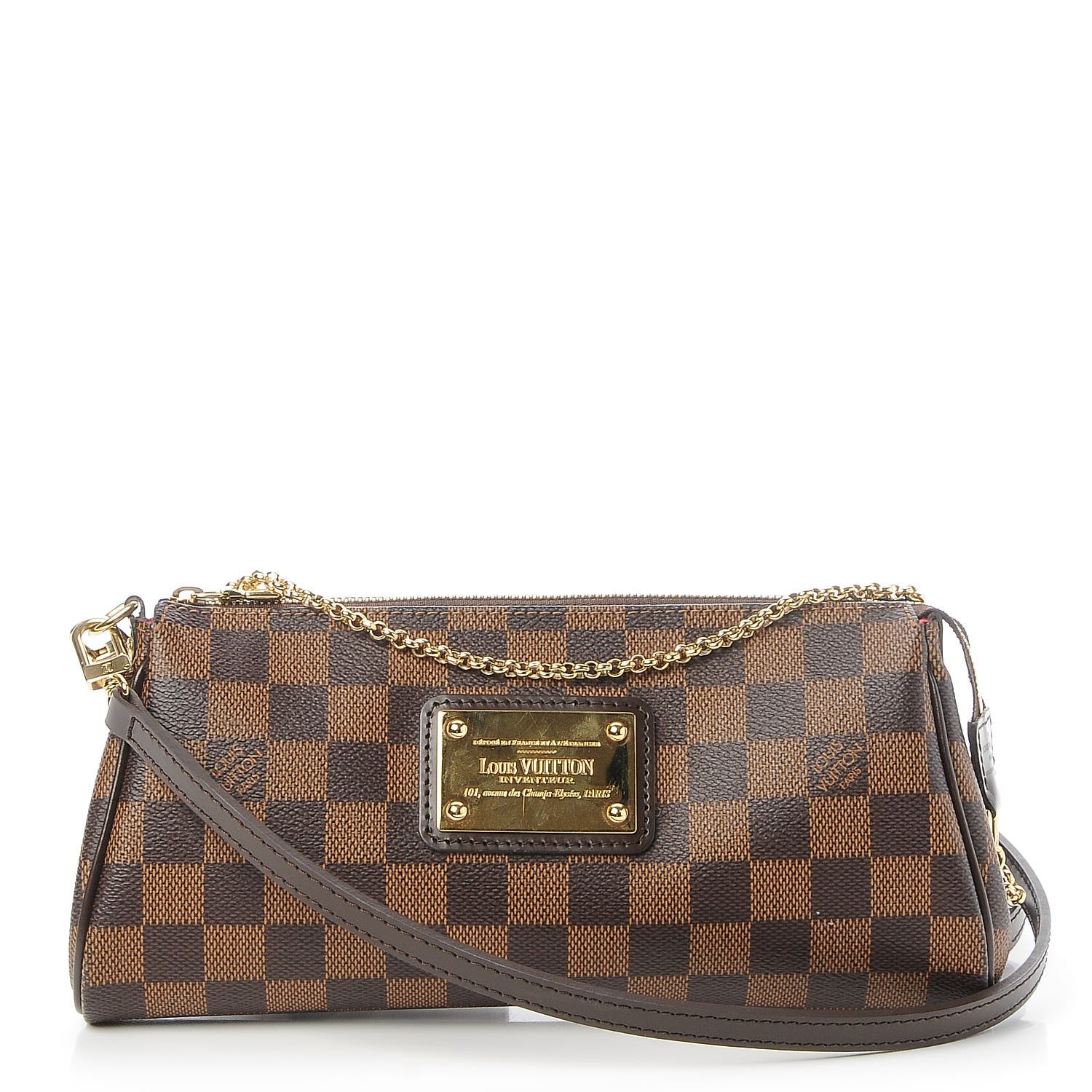 Louis Vuitton Damier Ebene Eva Clutch 1 of 8