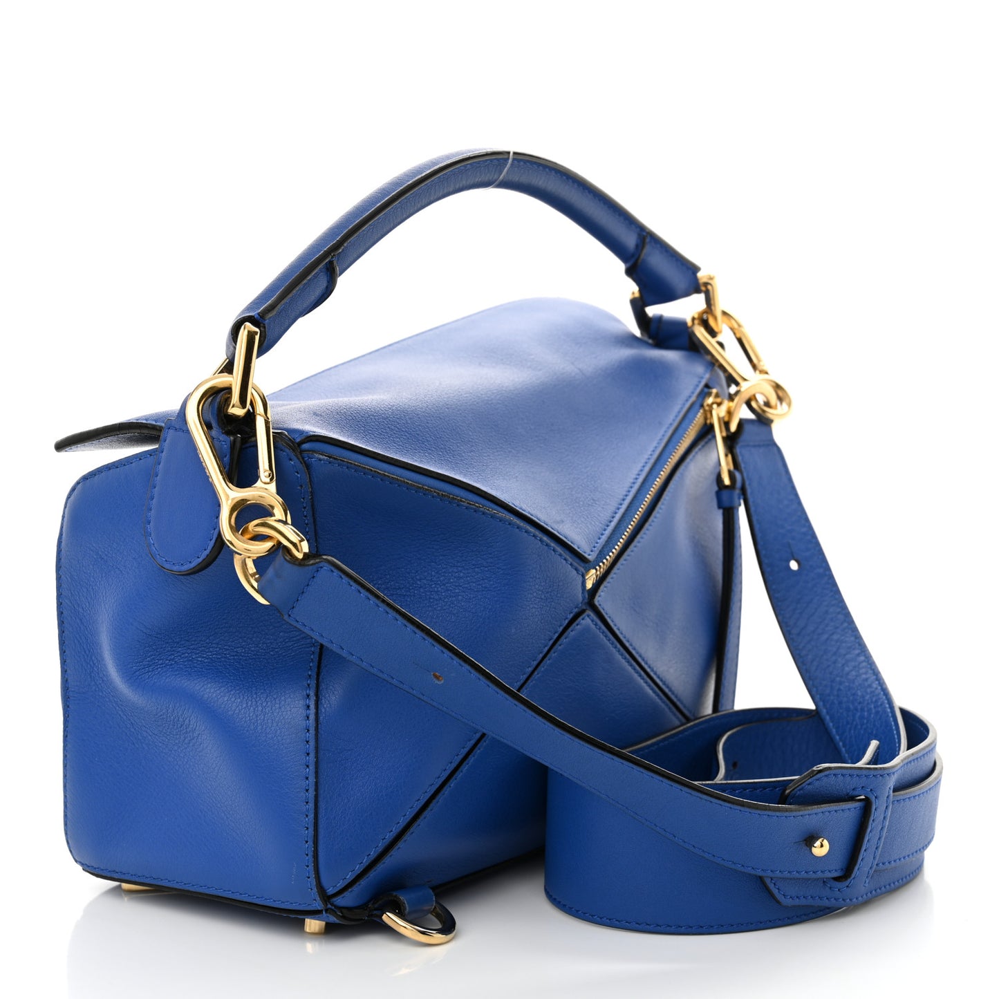 Calfskin Small Puzzle Bag Electric Blue