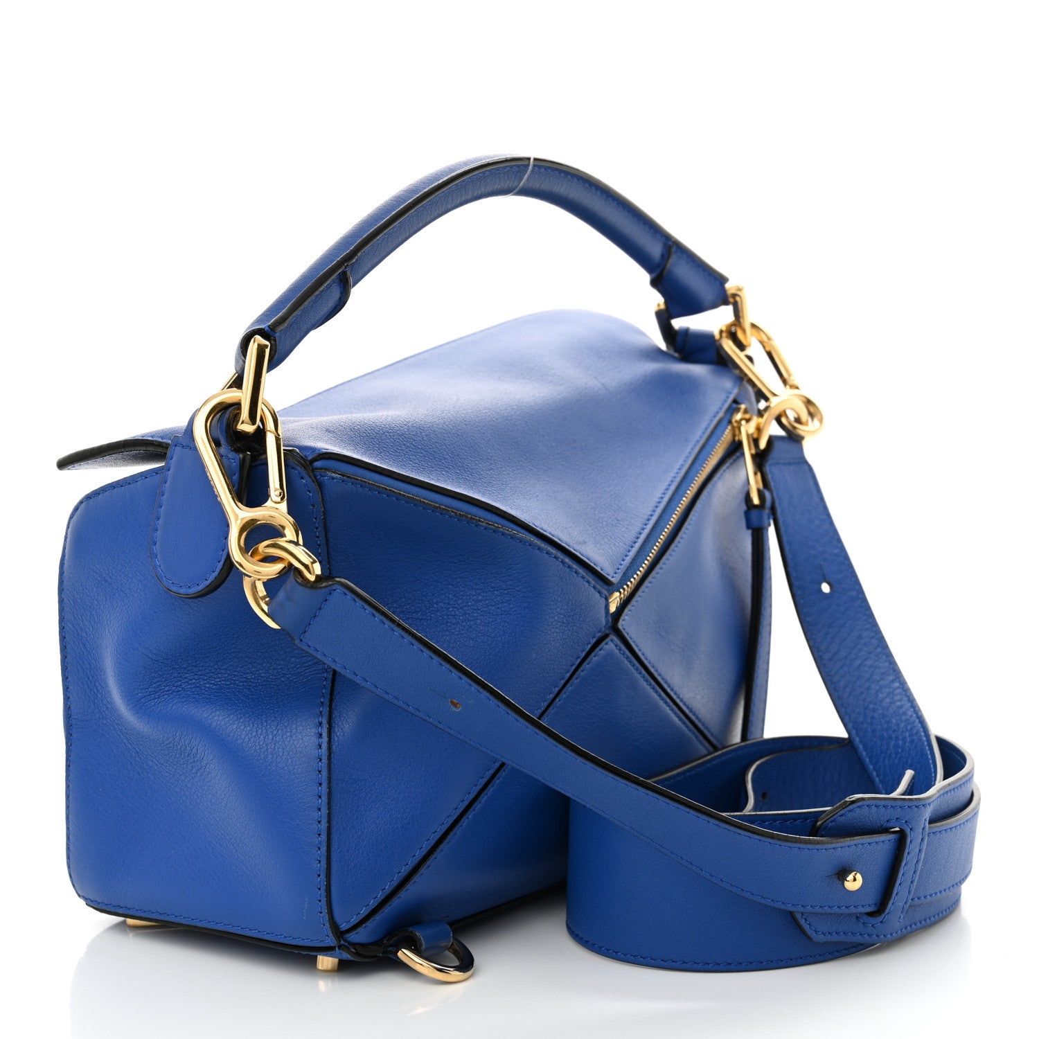 Loewe Calfskin Small Puzzle Bag Electric Blue 3 of 13