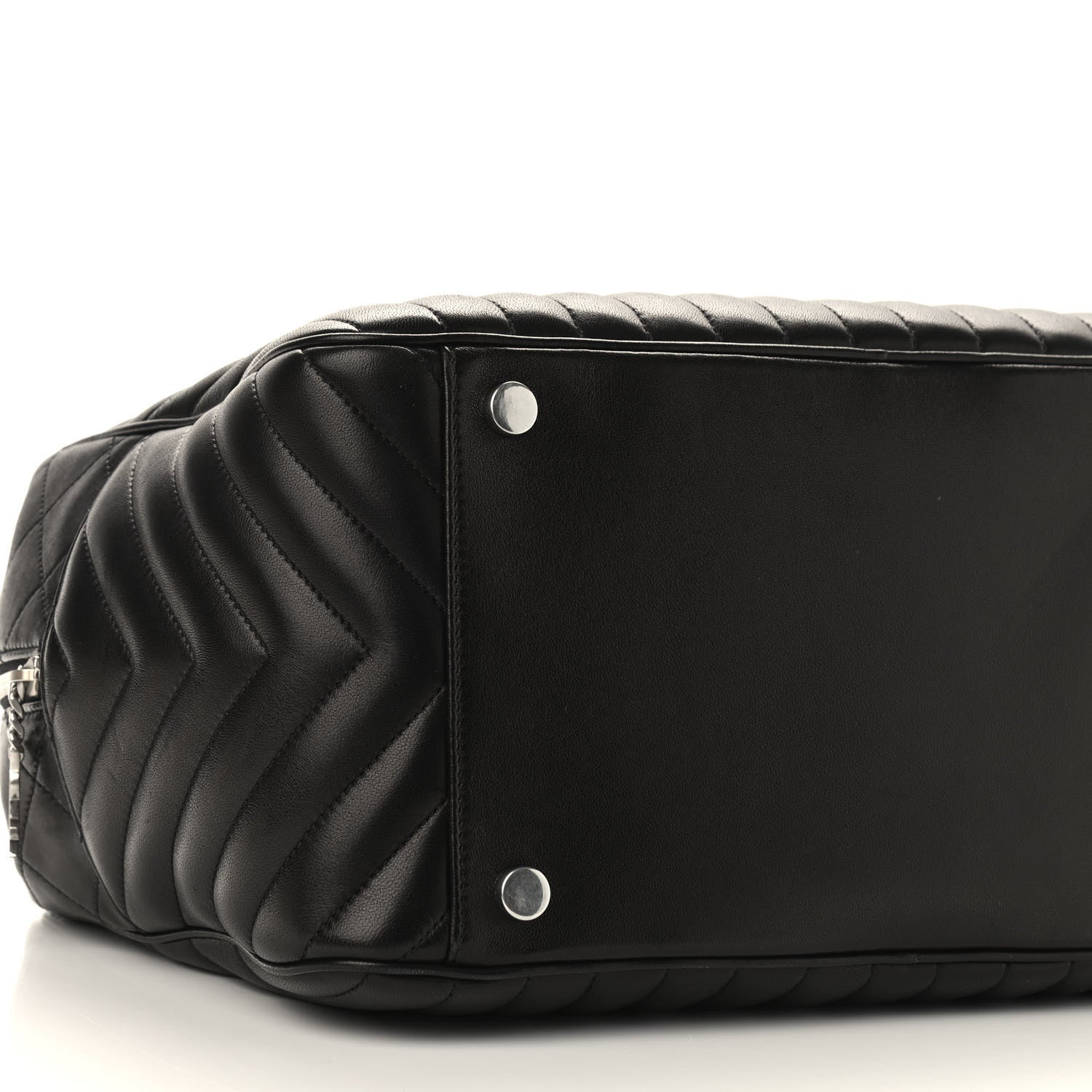 Saint Laurent Lambskin Mixed Matelasse Joan Bowling Bag Black 7 of 8