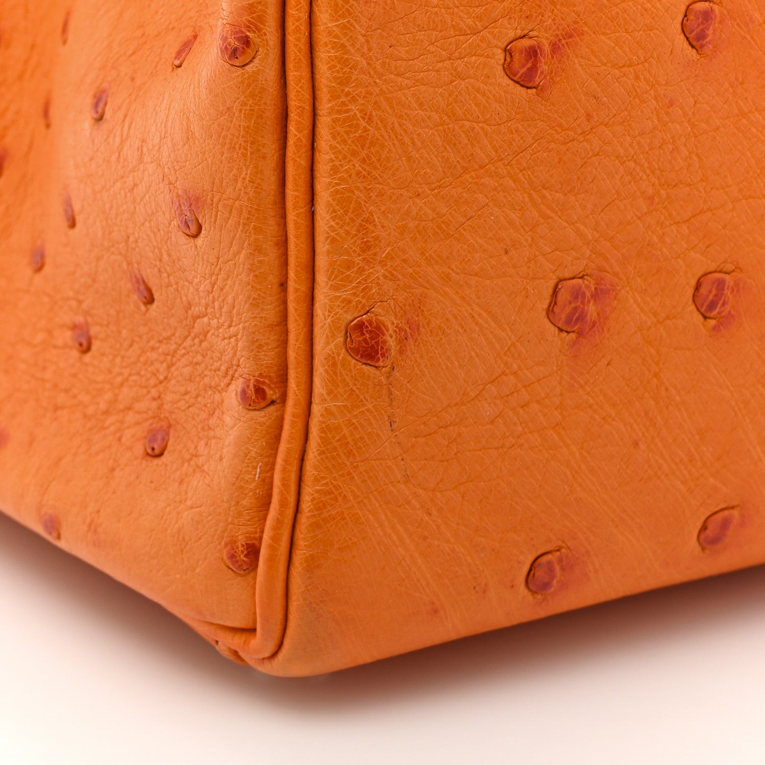 Hermes Ostrich Kelly Retourne 32 Orange 19 of 20