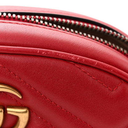 Gucci Calfskin Matelasse GG Marmont Belt Bag 75 30 Hibiscus Red 13 of 13