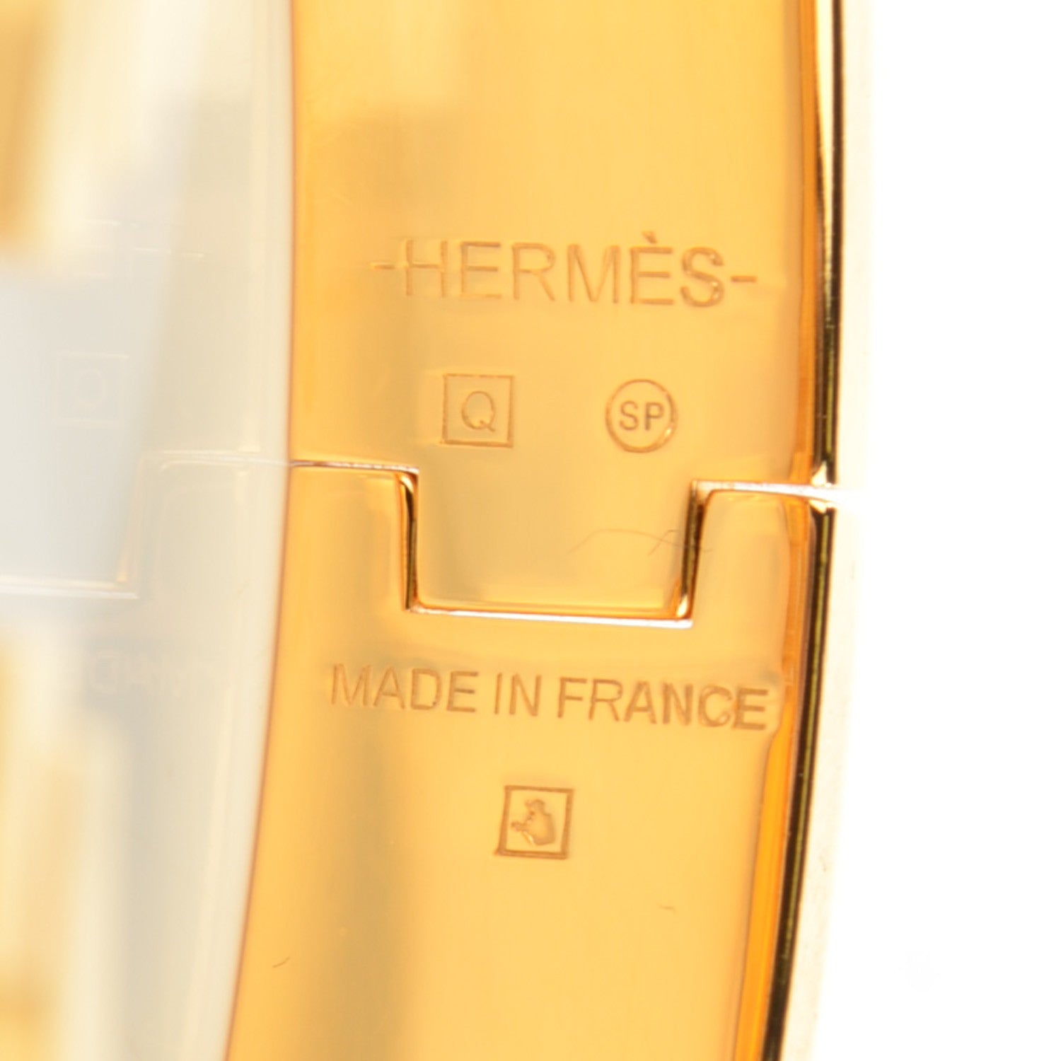 Hermes Enamel Narrow Clic Clac H Bracelet PM White 3 of 5