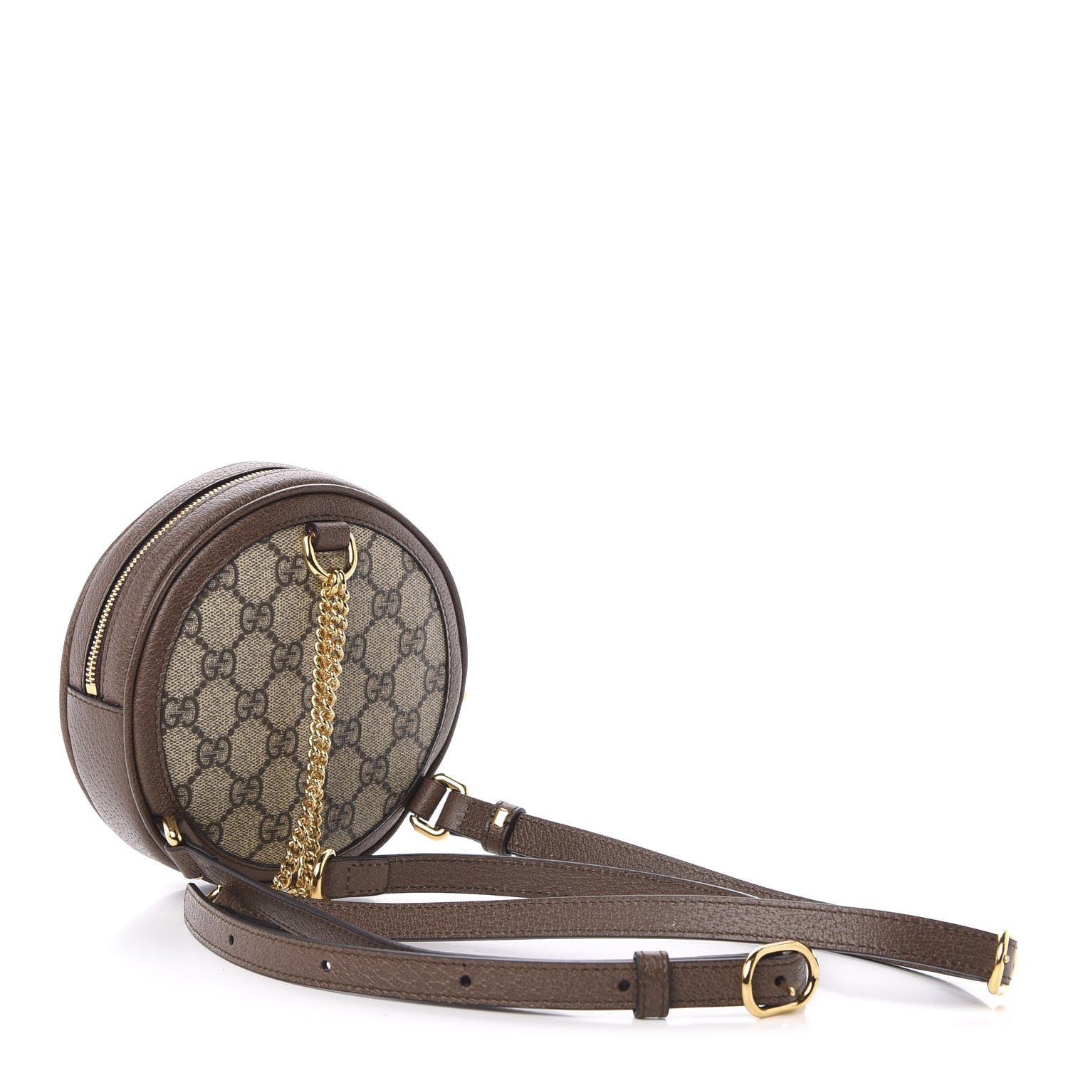 Gucci GG Supreme Monogram Web Mini Ophidia Round Backpack Brown 2 of 10
