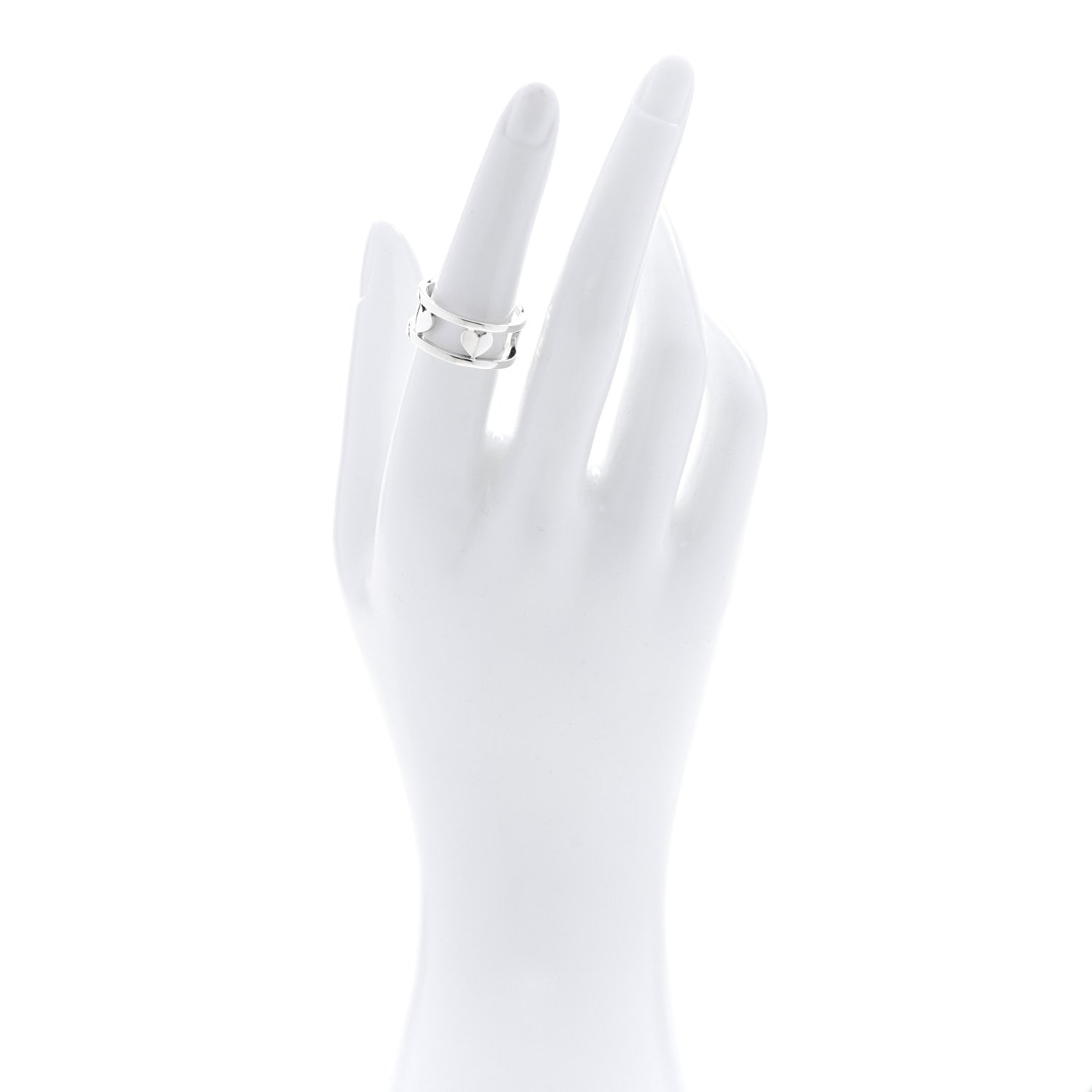 Tiffany Sterling Silver Heart Stencil Band Ring 54 6.75 2 of 4