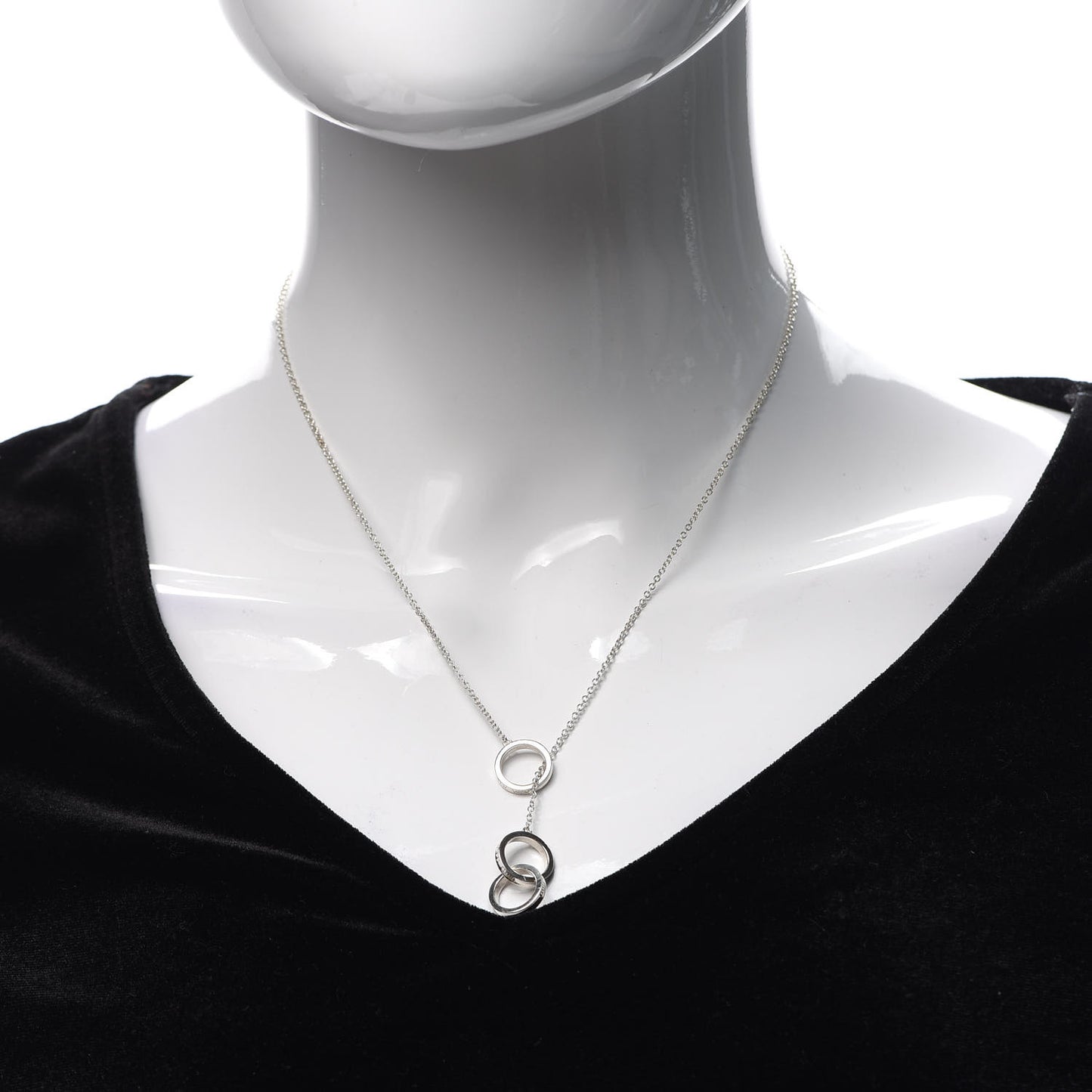 Sterling Silver 1837 Interlocking Circles Lariat Necklace