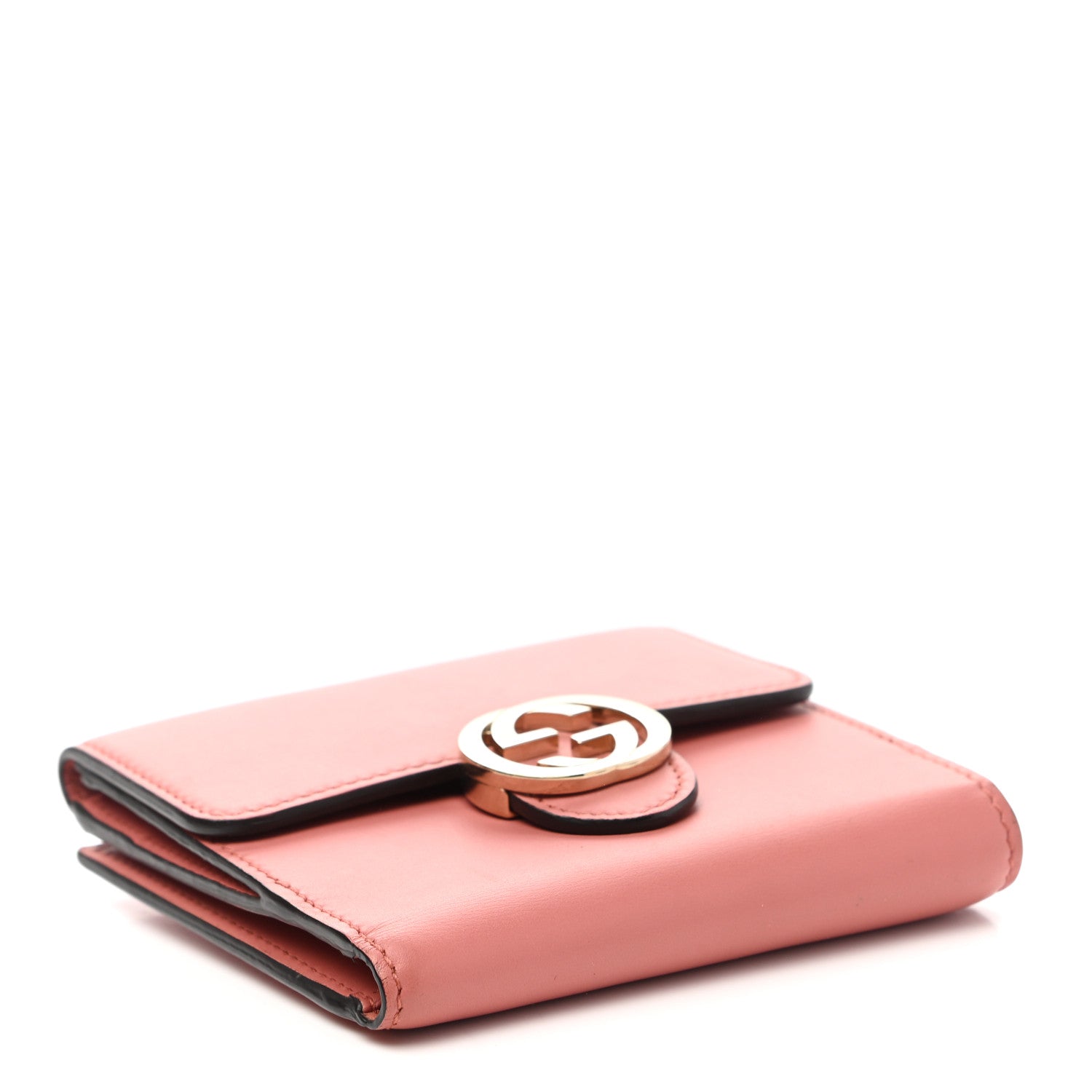 Gucci Moon Calfskin Interlocking G French Wallet Cameo Pink 4 of 10