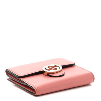 Gucci Moon Calfskin Interlocking G French Wallet Cameo Pink 4 of 10