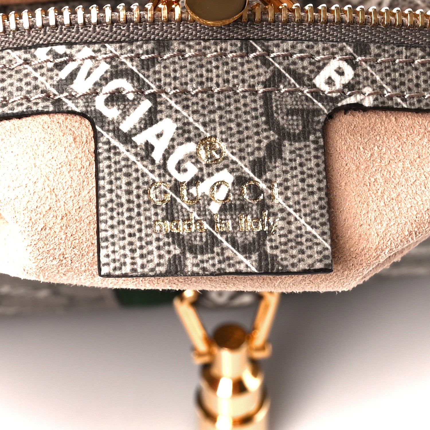 Gucci X BALENCIAGA GG Supreme Monogram Striped Logo Print Web Small Jackie 1961 Hobo Beige Ebony Mystic White 6 of 11