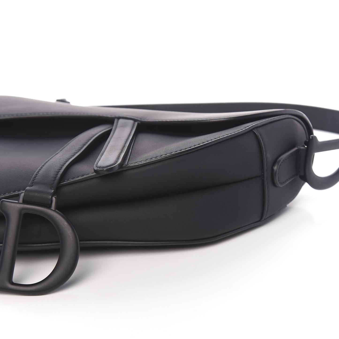 Ultra Matte Calfskin Saddle Bag Black