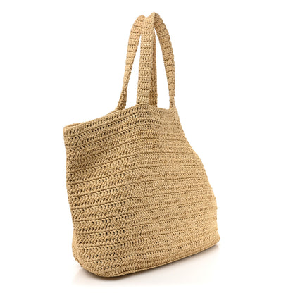 Saint Laurent Raffia Rive Gauche Tote Natural 3 of 14