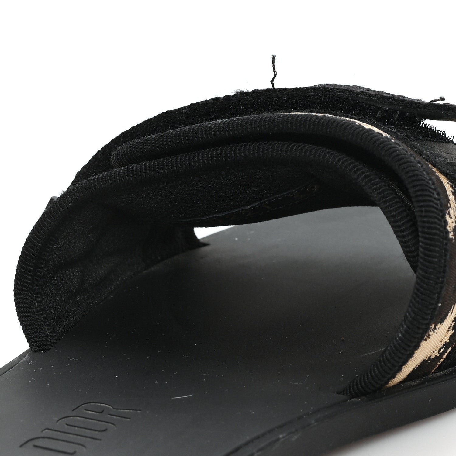 Christian Dior Technical Stretch Fabric Leopard Dio(r)evolution Slide Sandals 39 Black Natural 10 of 11