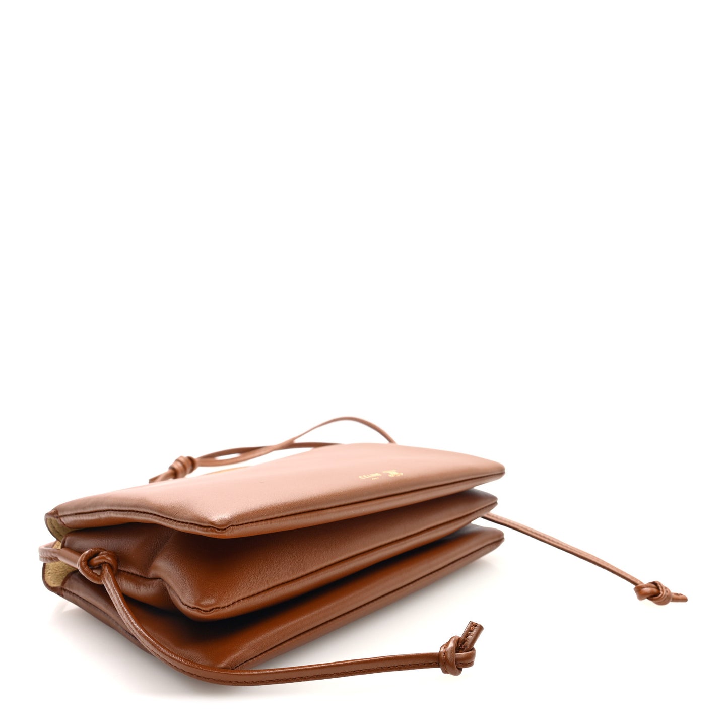 Smooth Lambskin Trio Crossbody Flap Bag Soft Tan