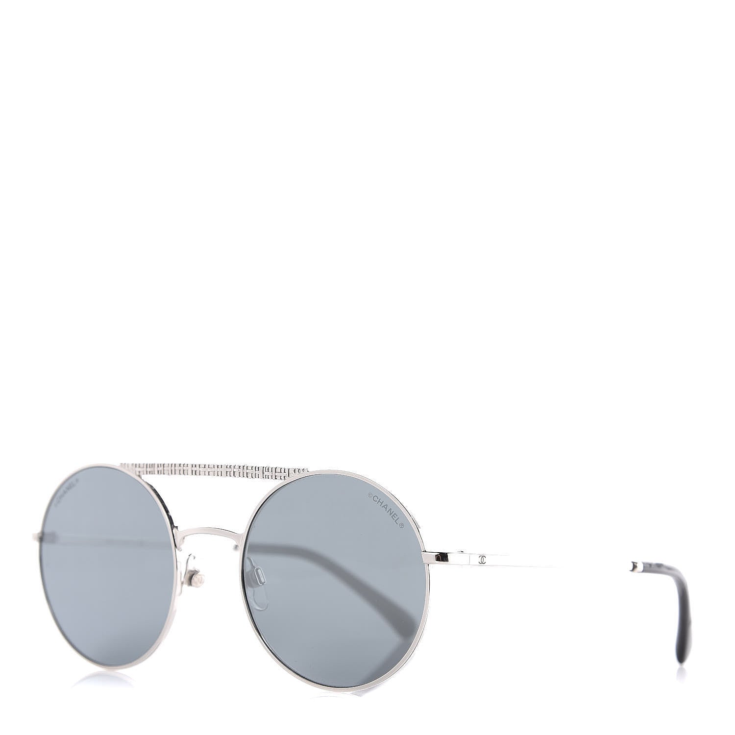 Chanel Metal Winter Round Sunglasses 4232 Silver 1 of 8
