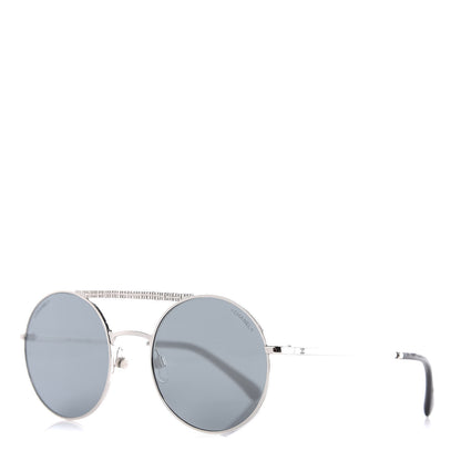 Chanel Metal Winter Round Sunglasses 4232 Silver 1 of 8