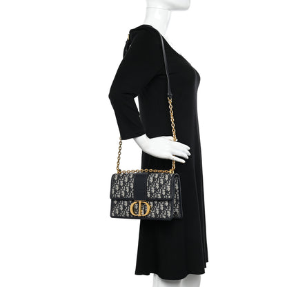 Christian Dior Oblique 30 Montaigne Chain Flap Bag Blue 2 of 9