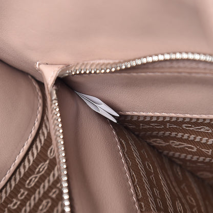 Prada Soft Calfskin Impunture Diagramme Tote Cipria 7 of 9