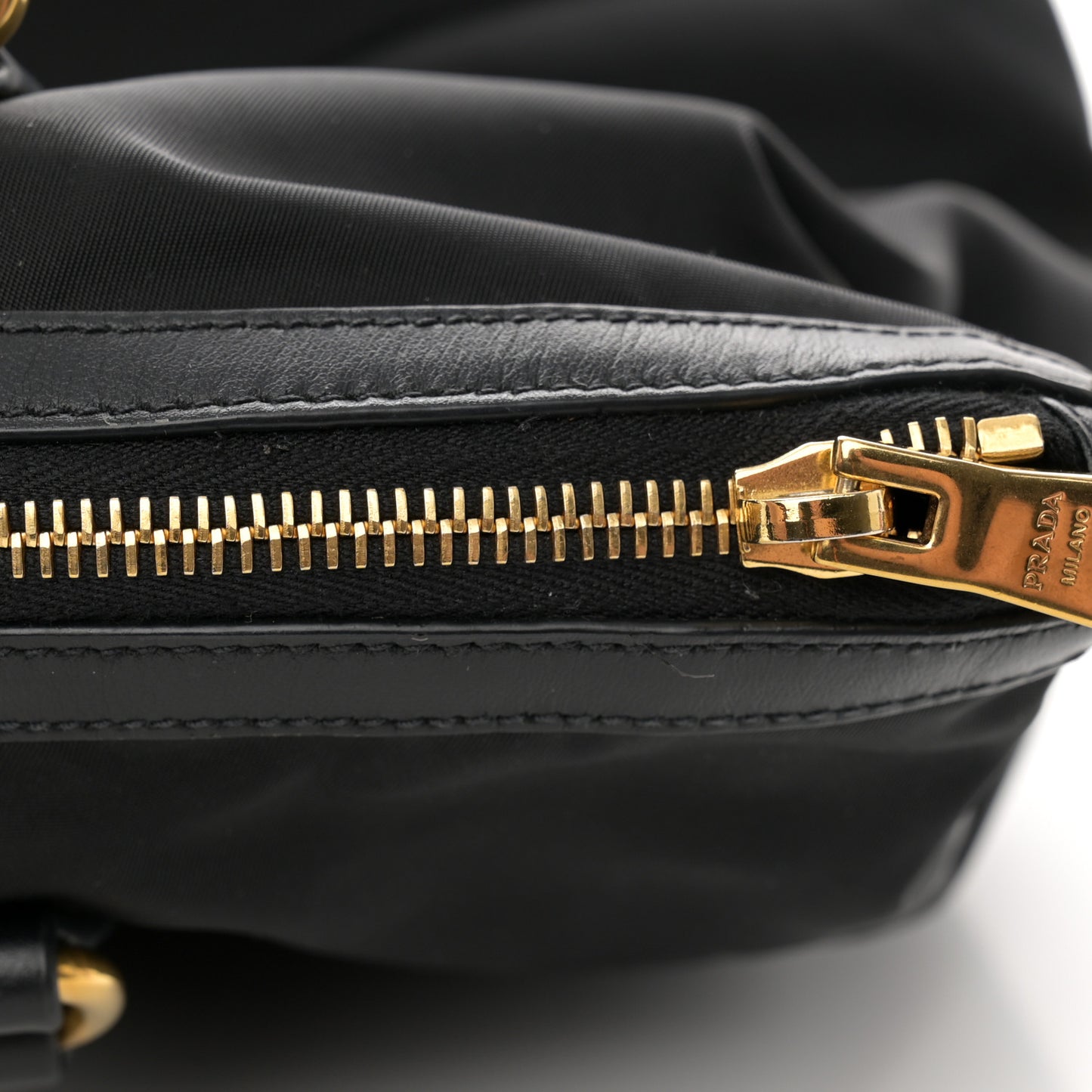 Tessuto Nylon Soft Calfskin Tote Black