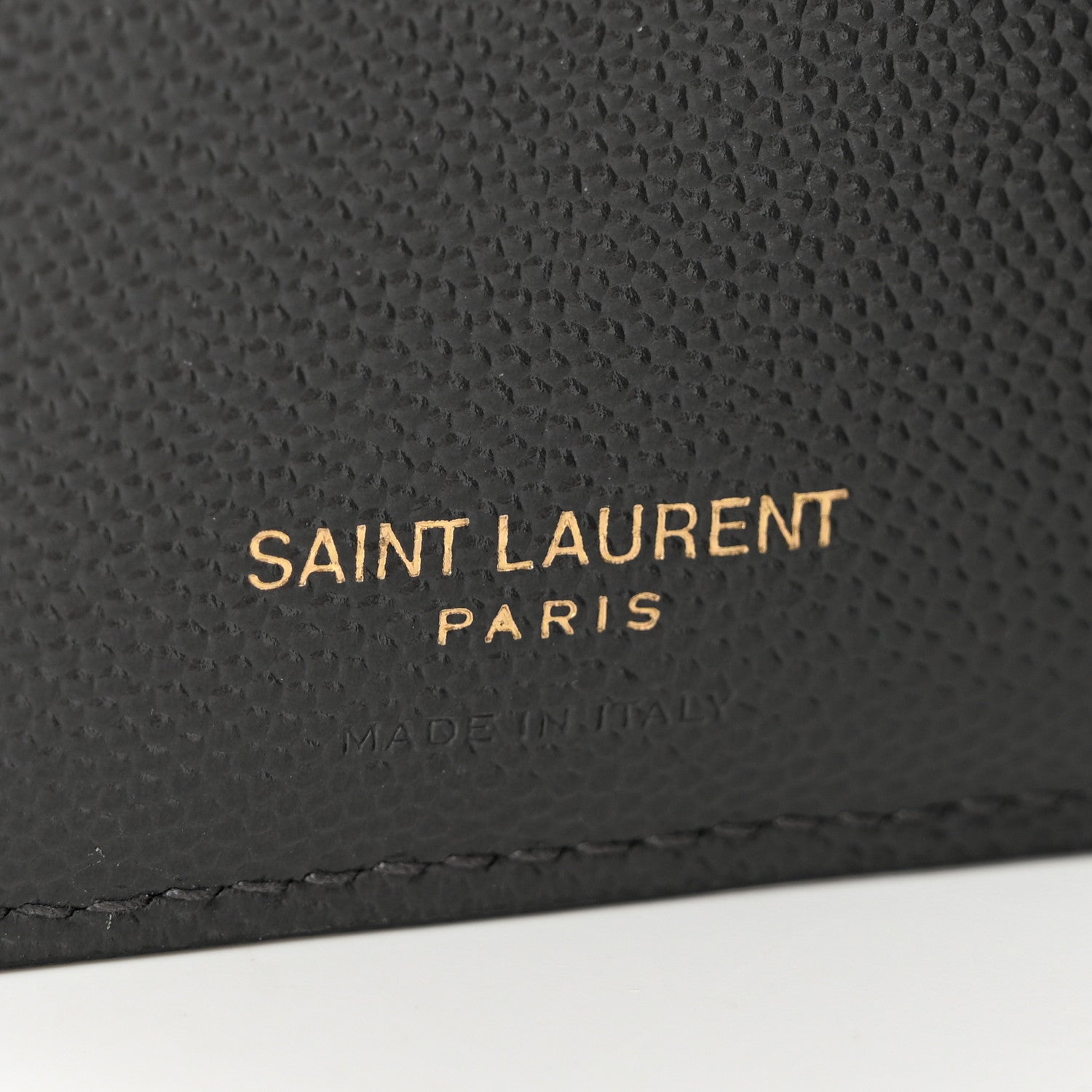 Saint Laurent Grain De Poudre Matelasse Chevron Monogram Zipped Two-Part Wallet Storm 6 of 6