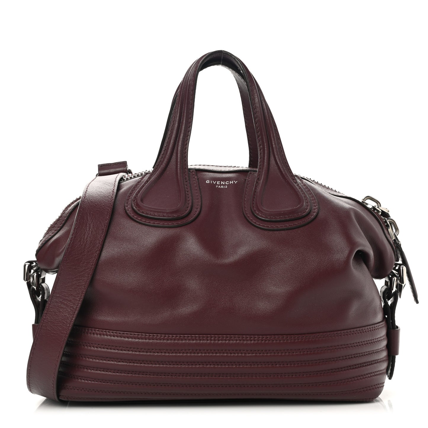 Waxy Grained Calfskin Small Nightingale Oxblood