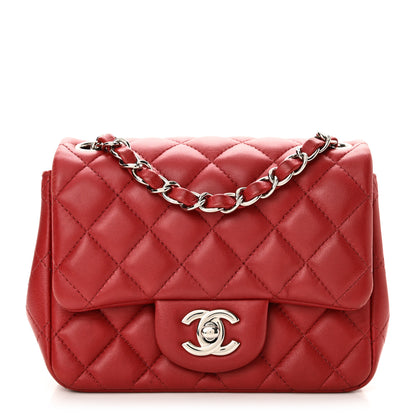 Chanel Lambskin Quilted Mini Square Flap Red 1 of 13