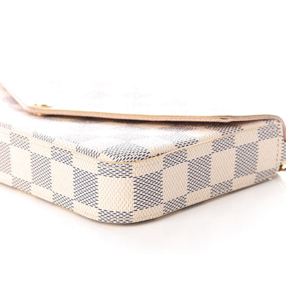 Louis Vuitton Damier Azur Pochette Felicie Chain Wallet Rose Ballerine 5 of 11