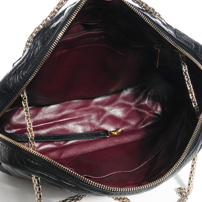 Chanel Aged Calfskin Quilted Large Reissue Camera Case Black 5 of 7