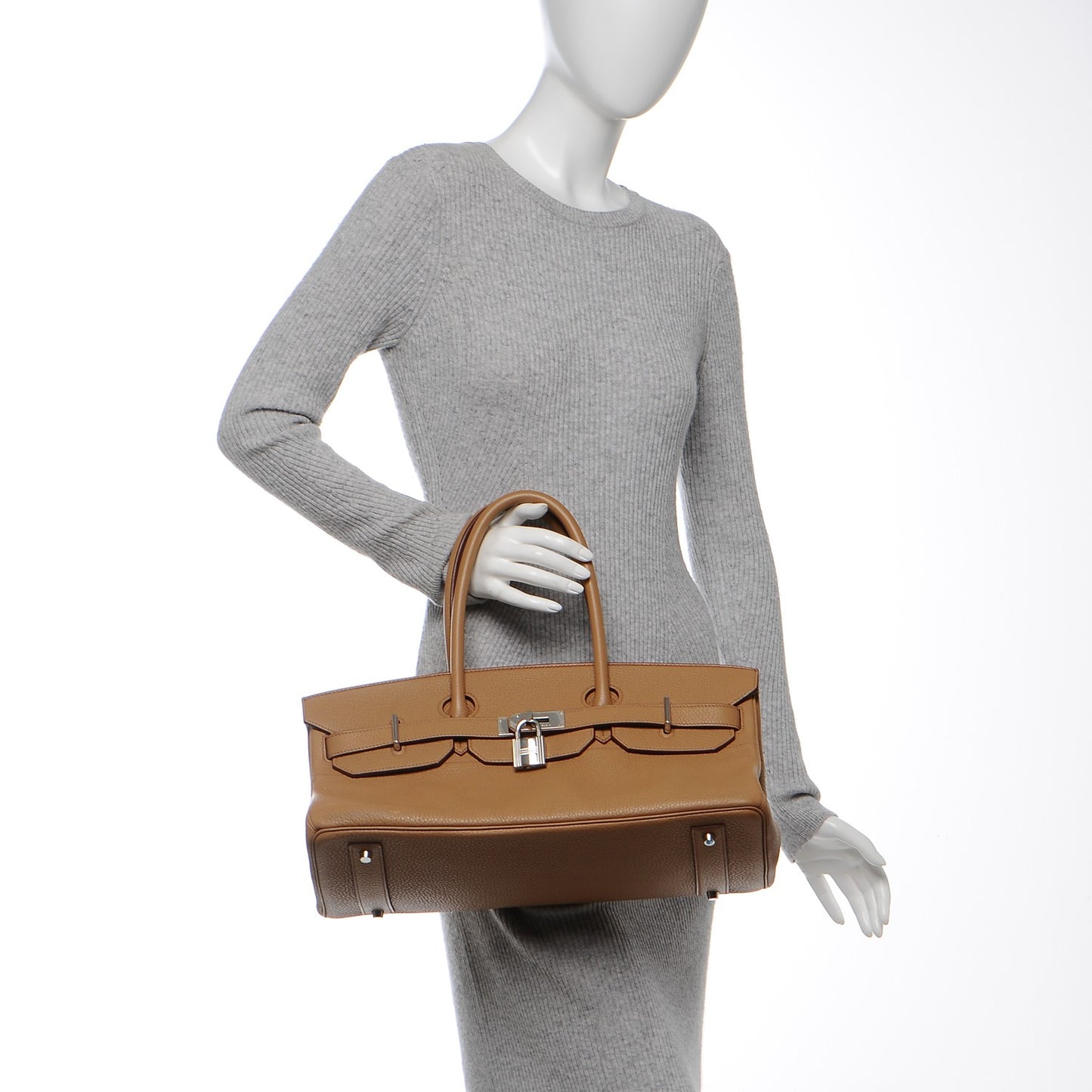 Taurillon Clemence JPG Birkin 42 Biscuit