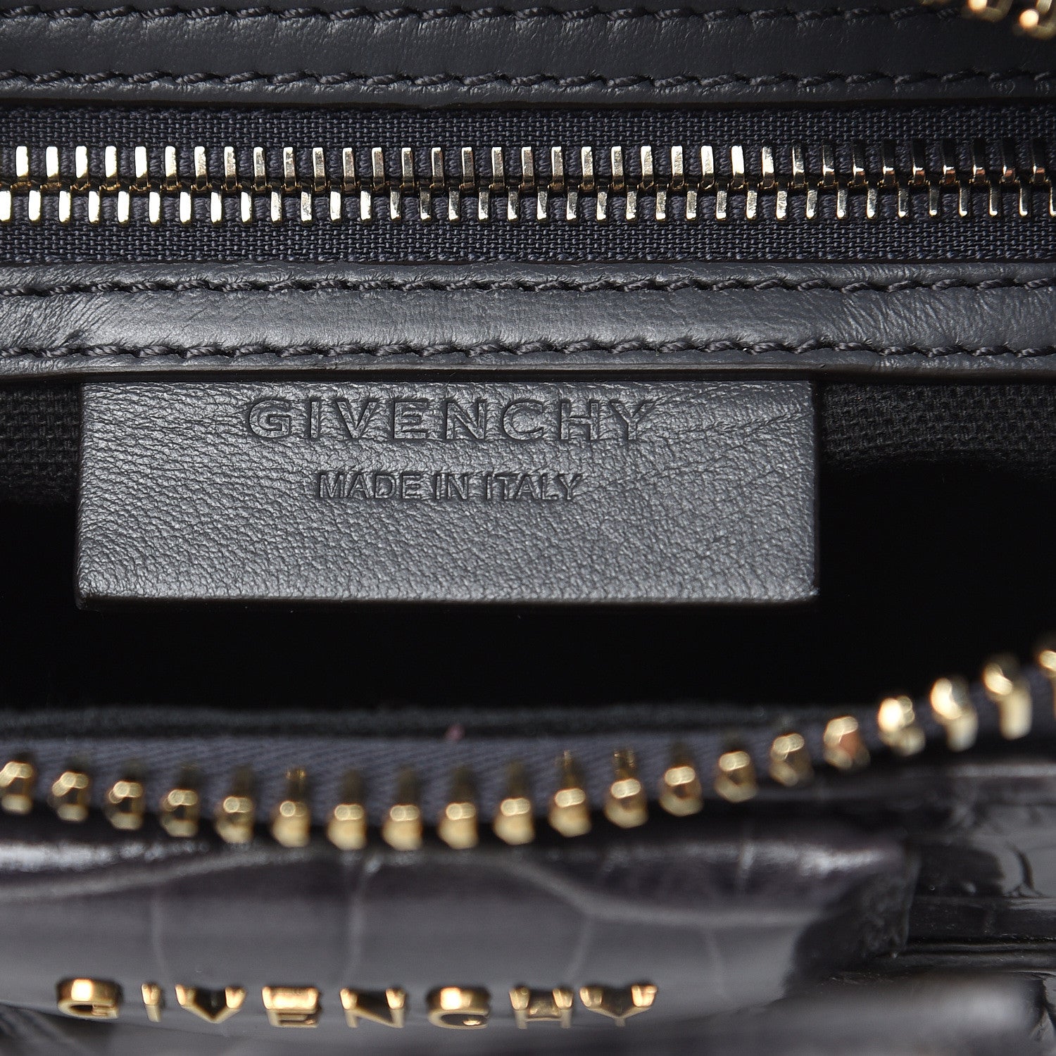 Givenchy Calfskin Crocodile Embossed Mini Antigona Storm Grey 6 of 9