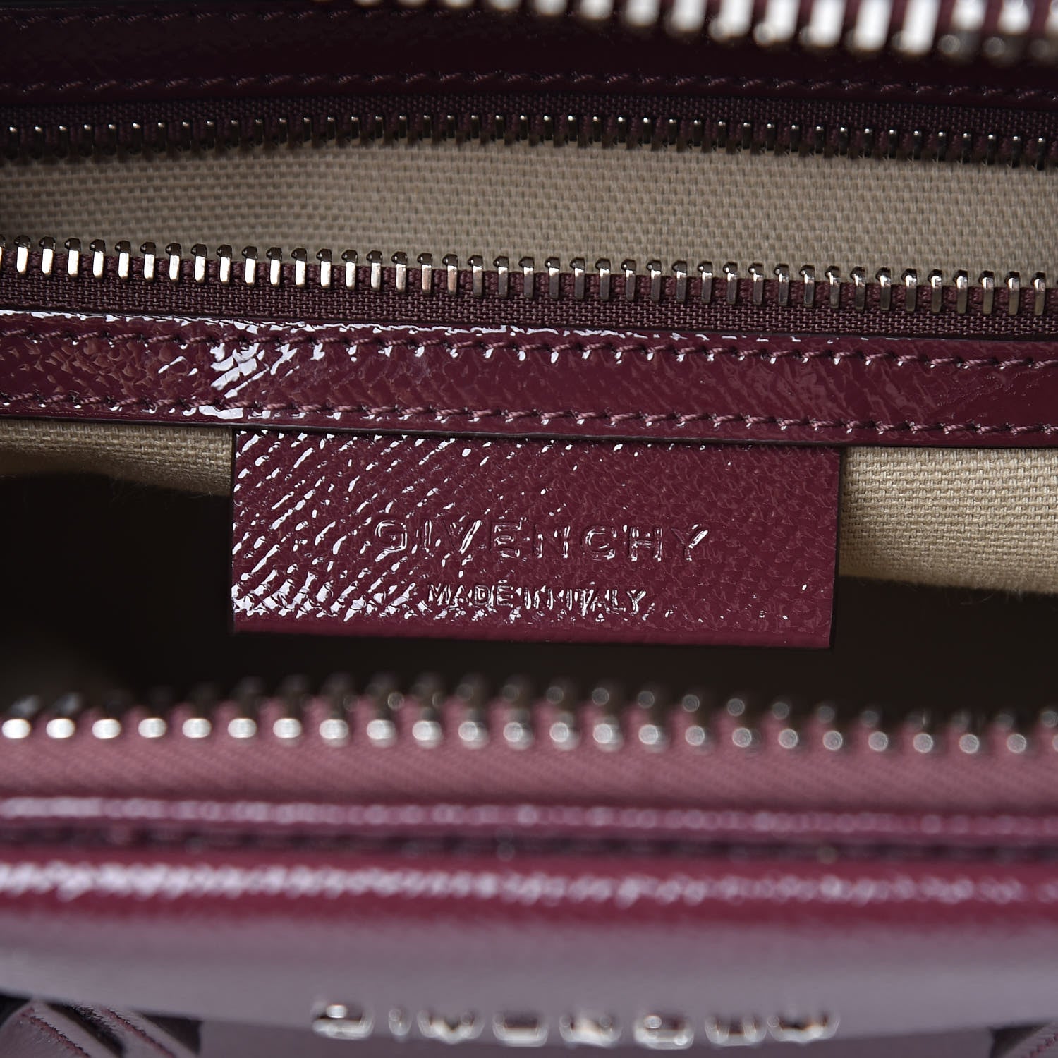 Givenchy Textured Patent Calfskin Small Antigona Aubergine 6 of 9