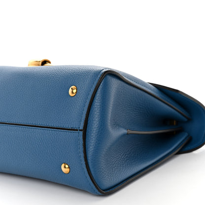 Salvatore Ferragamo Calfskin Small Margot Top Handle Satchel Azure 9 of 9