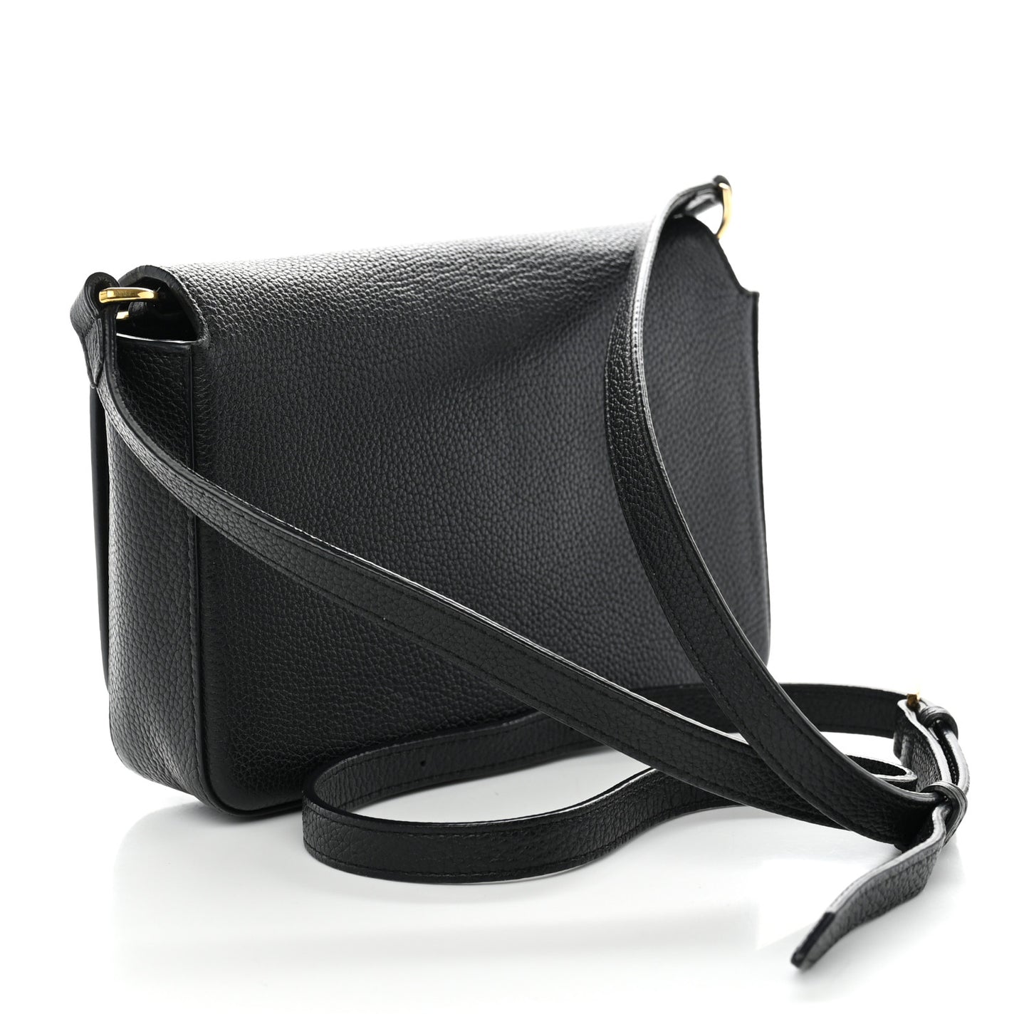 Grainy Calfskin Vintage Check Hampshire Crossbody Black