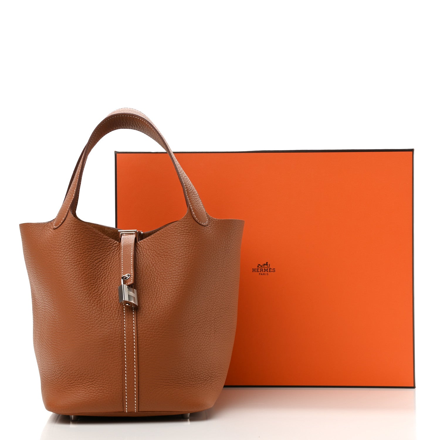 Hermes Taurillon Clemence Picotin Lock 22 MM Gold 11 of 11
