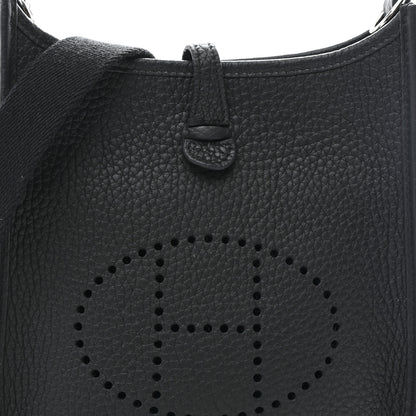Hermes Taurillon Clemence Evelyne TPM Black 8 of 11