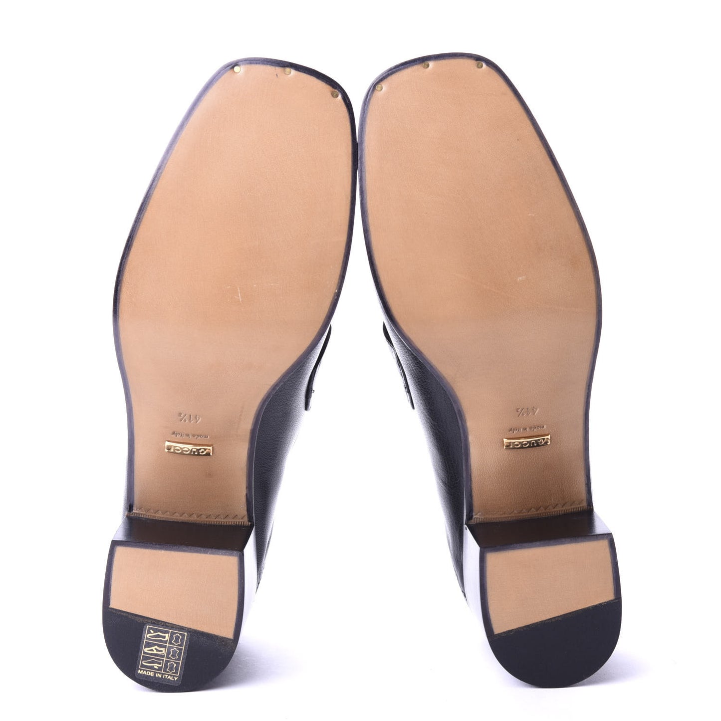 Lambskin Union Jack Horsebit Loafer Pumps 41.5 Black