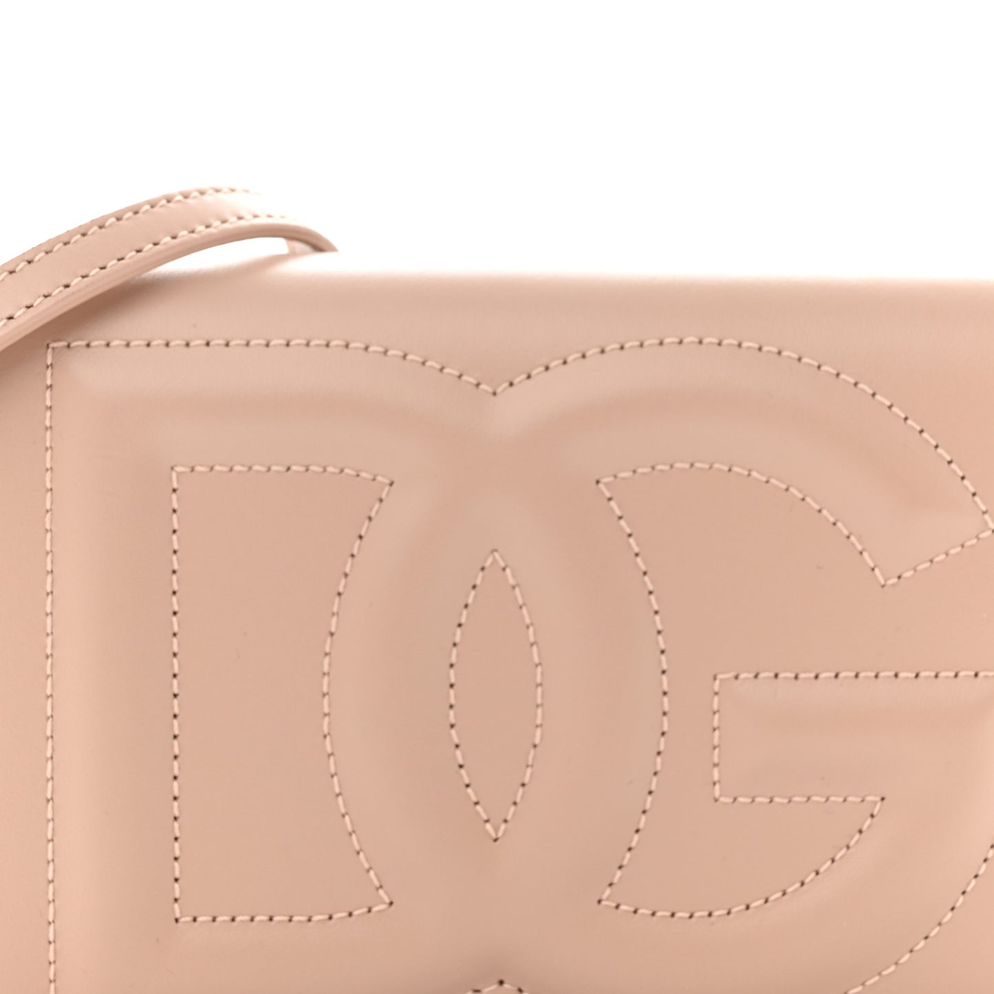 Calfskin Mini DG Logo Flap Bag Cipria
