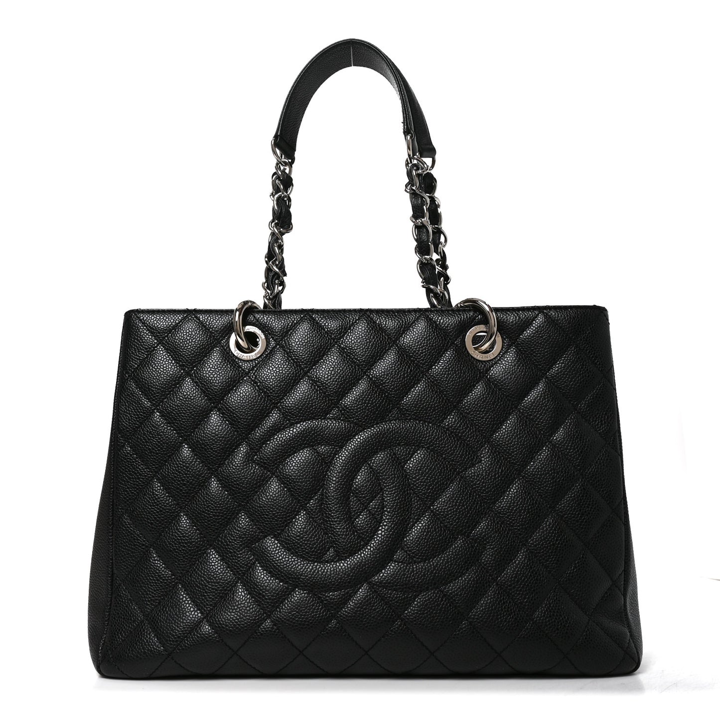 Caviar Quilted Grand Shopping Tote GST Black
