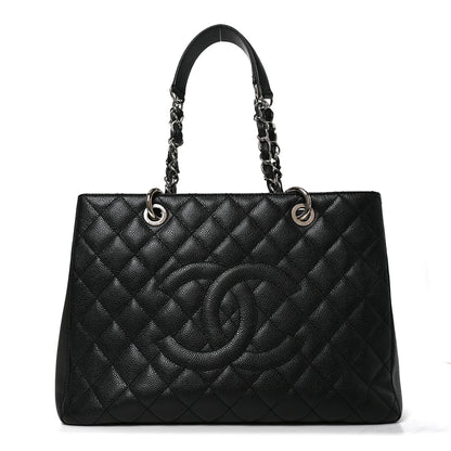 Chanel Caviar Quilted Grand Shopping Tote GST Black 1 of 9