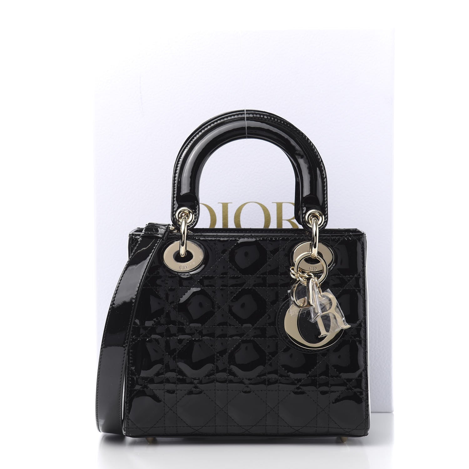 Christian Dior Patent Cannage Small Lady Dior Black 12 of 12