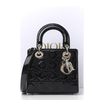 Christian Dior Patent Cannage Small Lady Dior Black 12 of 12