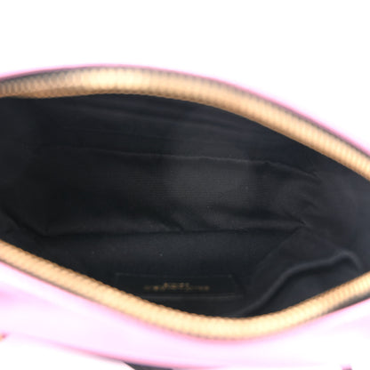 Saint Laurent Metallic Calfskin Matelasse Monogram Lou Belt Bag Vegas Pink 5 of 11