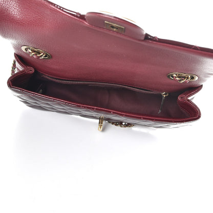 Chanel Patent Goatskin Quilted Medium CC Eyelet Flap Burgundy 6 of 9