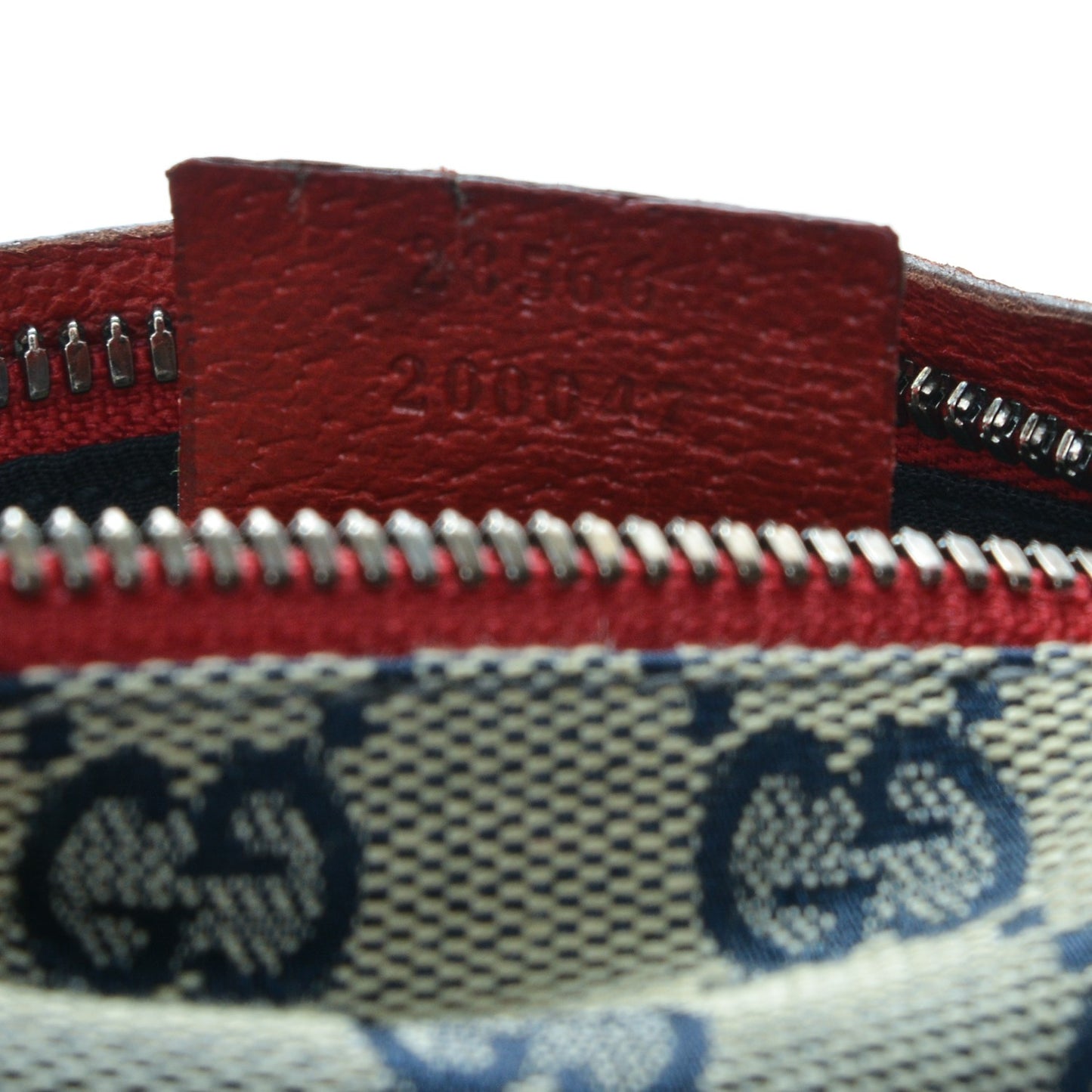 GG Monogram Web Double Pocket Belt Bag Navy Red