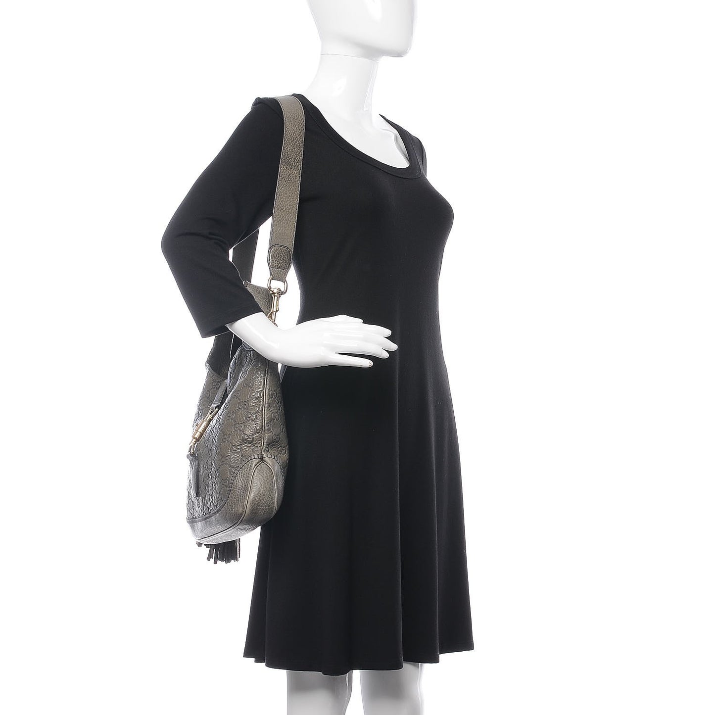Guccissima Medium New Jackie Shoulder Bag Olive Green