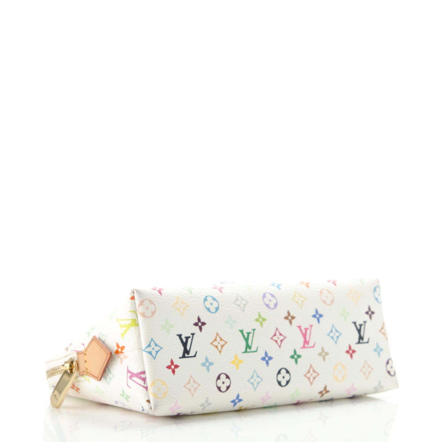 Louis Vuitton Monogram Multicolor Cosmetic Pouch White Litchi 4 of 6