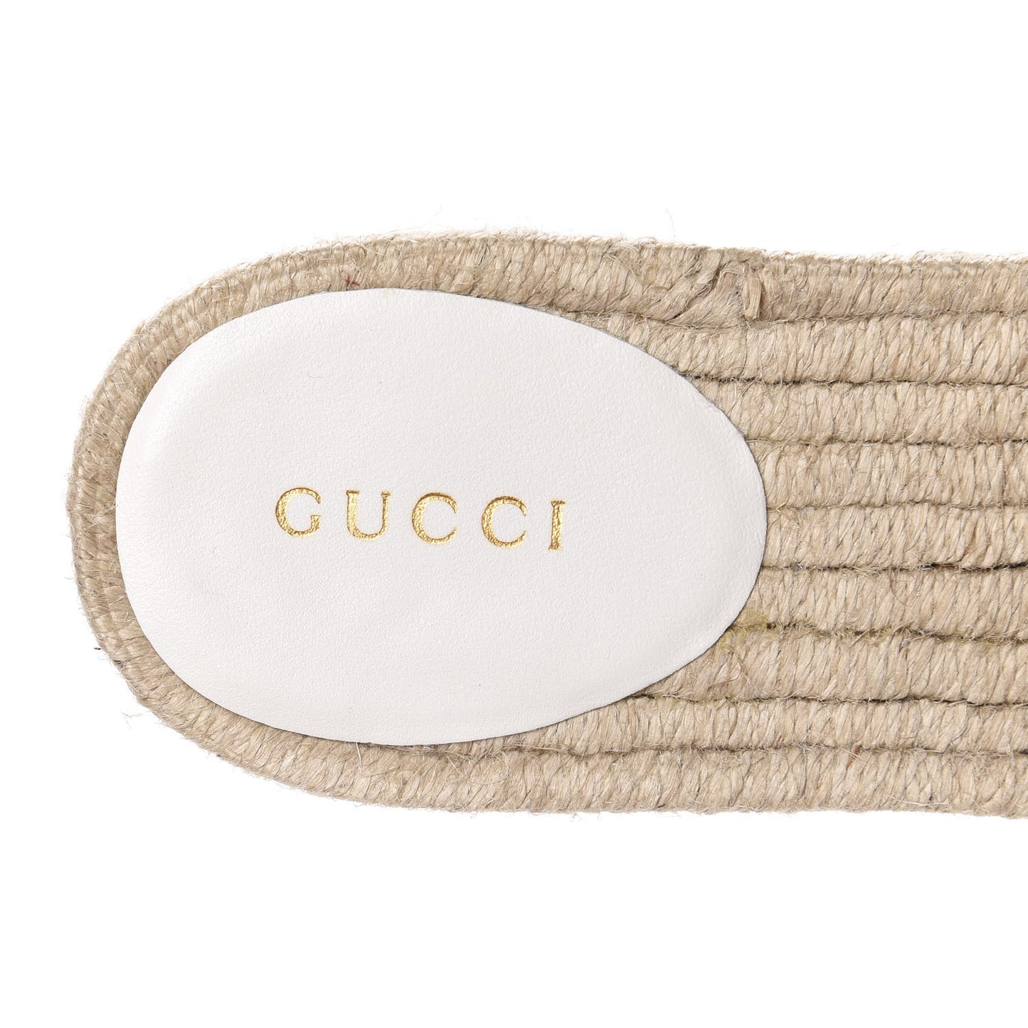 Nappa Matelasse GG Marmont Espadrille Slide Sandals 37 Great White