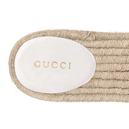 Gucci Nappa Matelasse GG Marmont Espadrille Slide Sandals 37 Great White 6 of 9